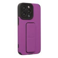 Newface iPhone 14 Pro Kılıf Mega Standlı Silikon - Mor