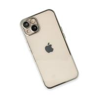 Newface iPhone 13 Kılıf Razer Lensli Silikon - Gümüş