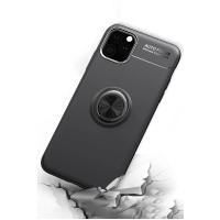 Newface iPhone 11 Pro Kılıf Range Yüzüklü Silikon - Siyah-Kırmızı