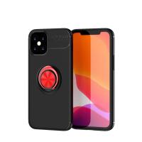 Newface iPhone 12 Mini Kılıf Range Yüzüklü Silikon - Siyah-Kırmızı