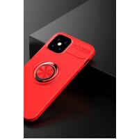 Newface iPhone 12 Mini Kılıf Range Yüzüklü Silikon - Kırmızı