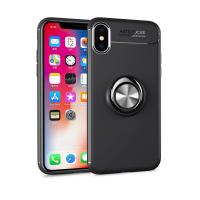 Newface iPhone XS Kılıf Range Yüzüklü Silikon - Siyah