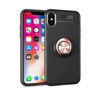 Newface iPhone XS Max Kılıf Range Yüzüklü Silikon - Siyah-Gold