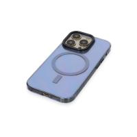 Newface iPhone 14 Pro Max Kılıf Anka PC Magneticsafe Sert Metal Kapak - Sierra Blue