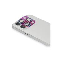 Newface iPhone 13 Pro Max Pers Alüminyum Kamera Lens - Rainbow