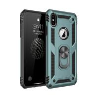 Newface iPhone XS Max Kılıf Sofya Yüzüklü Silikon Kapak - Yeşil