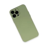 Newface iPhone 13 Pro Kılıf Nano içi Kadife Silikon - Yeşil