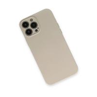 Newface iPhone 13 Pro Kılıf Nano içi Kadife Silikon - Bej