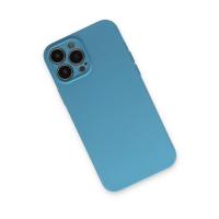 Newface iPhone 13 Pro Max Kılıf Nano içi Kadife Silikon - Mavi