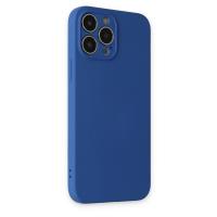 Newface iPhone 13 Pro Max Kılıf Nano içi Kadife Silikon - Lacivert