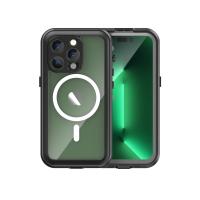 Newface iPhone 14 Pro Kılıf Red Pepper Magneticsafe Su Geçirmez Kılıf - Siyah-Gri