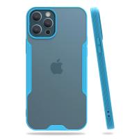 Newface iPhone 12 Pro Max Kılıf Platin Silikon - Mavi