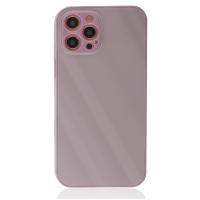 Newface iPhone 12 Pro Kılıf Glass Kapak - Mor