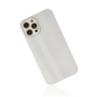 Newface iPhone 12 Pro Max Kılıf Glass Kapak - Beyaz