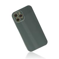 Newface iPhone 12 Pro Max Kılıf Glass Kapak - Koyu Yeşil