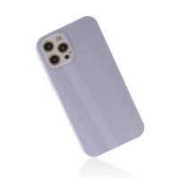 Newface iPhone 12 Pro Max Kılıf Glass Kapak - Lila