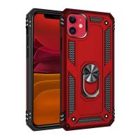 Newface iPhone 11 Kılıf Sofya Yüzüklü Silikon Kapak - Kırmızı