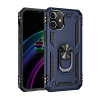 Newface iPhone 12 Mini Kılıf Sofya Yüzüklü Silikon Kapak - Lacivert