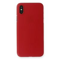 Newface iPhone XS Max Kılıf PP Ultra İnce Kapak - Kırmızı