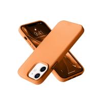 Newface iPhone 12 Kılıf Nano içi Kadife Silikon - Turuncu