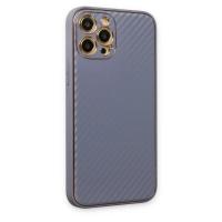 Newface iPhone 12 Pro Max Kılıf Coco Karbon Silikon - Gri