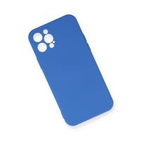 Newface iPhone 12 Pro Max Kılıf Nano içi Kadife Silikon - Mavi