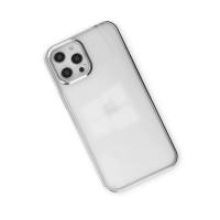 Newface iPhone 12 Pro Max Kılıf Element Silikon - Gümüş