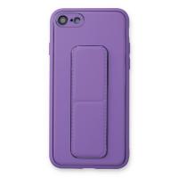 Newface iPhone 7 Kılıf Coco Deri Standlı Kapak - Koyu Lila