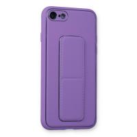 Newface iPhone 7 Kılıf Coco Deri Standlı Kapak - Koyu Lila