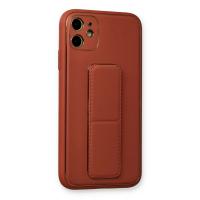 Newface iPhone 12 Kılıf Coco Deri Standlı Kapak - Fuşya