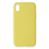 Newface iPhone XR Kılıf Nano içi Kadife Silikon - Sarı