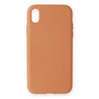 Newface iPhone XR Kılıf Nano içi Kadife Silikon - Turuncu