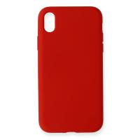 Newface iPhone XR Kılıf Nano içi Kadife Silikon - Kırmızı
