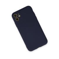 Newface iPhone 11 Kılıf Nano içi Kadife Silikon - Lacivert