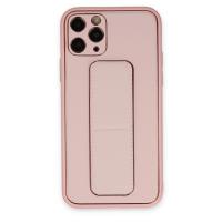 Newface iPhone 11 Pro Kılıf Coco Deri Standlı Kapak - Pembe