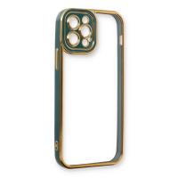 Newface iPhone 12 Pro Max Kılıf Liva Lens Silikon - Yeşil