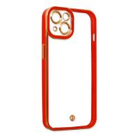 Newface iPhone 13 Kılıf Liva Lens Silikon - Kırmızı