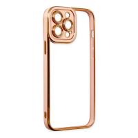 Newface iPhone 13 Pro Kılıf Liva Lens Silikon - Rose