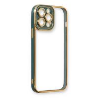 Newface iPhone 13 Pro Max Kılıf Liva Lens Silikon - Yeşil