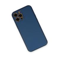 Newface iPhone 12 Pro Kılıf Coco Deri Silikon Kapak - Açık Mavi
