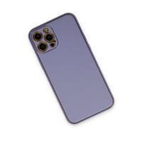 Newface iPhone 12 Pro Kılıf Coco Deri Silikon Kapak - Açık Lila