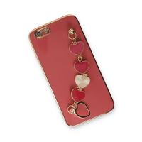 Newface iPhone 6 Kılıf Esila Silikon - Kırmızı