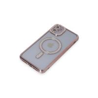 Newface iPhone 11 Kılıf Joke Simli Magneticsafe Kılıf - Pembe