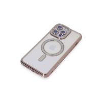 Newface iPhone 14 Pro Kılıf Joke Simli Magneticsafe Kılıf - Pembe