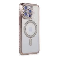 Newface iPhone 14 Pro Max Kılıf Joke Simli Magneticsafe Kılıf - Pembe