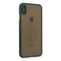 Newface iPhone XS Max Kılıf Montreal Silikon Kapak - Yeşil