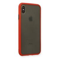 Newface iPhone XS Max Kılıf Montreal Silikon Kapak - Kırmızı