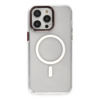 Newface iPhone 14 Pro Kılıf Dinamik Magneticsafe Silikon - Şeffaf