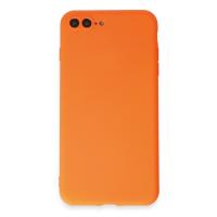 Newface iPhone 7 Plus Kılıf First Silikon - Parlak Turuncu