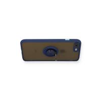 Newface iPhone 7 Plus Kılıf Montreal Yüzüklü Silikon Kapak - Lacivert